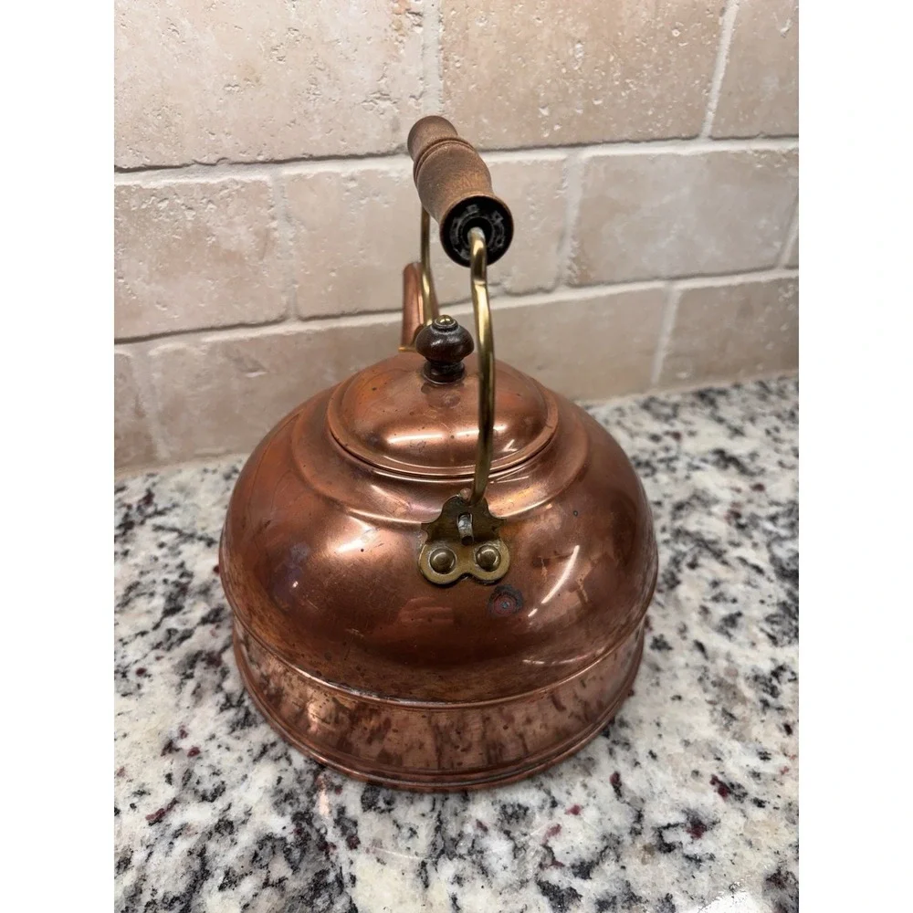 Vintage Paul Revere Copper Teapot Steam Kettle Original Revere Ware Rome, NY